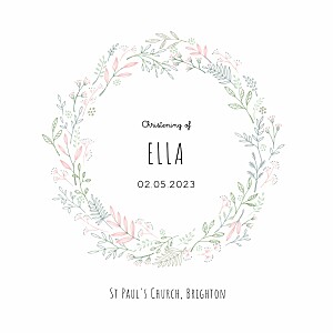 Pleasant pastures (4 pages) green pink christening invitations 愉快的牧场(4页)绿色的粉红色洗礼请柬betway必威精装版