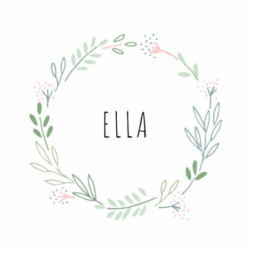 Christening Gift Tags Pleasant Pastures Green Pink - Front Christening Gift Tags Pleasant Pastures Green Pink - Front