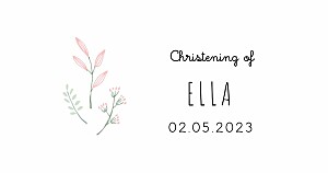 Pleasant pastures green pink christening place cards Pleasant pastures green pink christening place cards