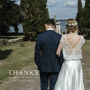 Nice detail (4 pages) white wedding thank you cards Nice detail (4 pages) white wedding thank you cards
