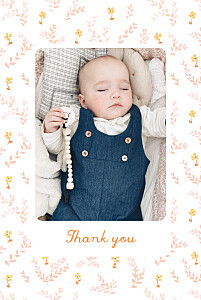 Little rambler (portrait) orange orange baby thank you cards Little rambler (portrait) orange orange baby thank you cards