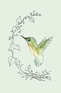 Little hummingbird green notecards Little hummingbird green notecards