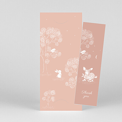 Bedtime story (bookmark) pink pink baby thank you cards Bedtime story (bookmark) pink pink baby thank you cards