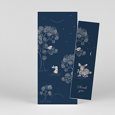 Bedtime story (bookmark) blue blue baby thank you cards Bedtime story (bookmark) blue blue baby thank you cards