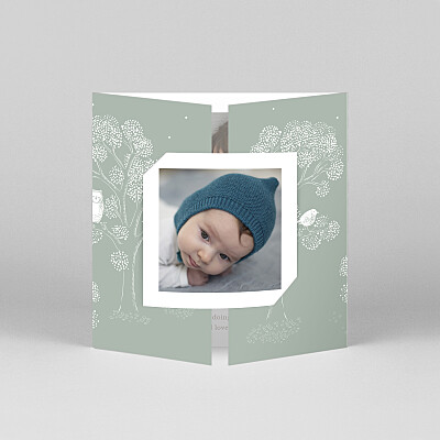 Bedtime story (gatefold) green green baby thank you cards Bedtime story (gatefold) green green baby thank you cards