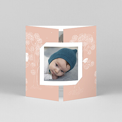 Bedtime story (gatefold) pink pink baby thank you cards Bedtime story (gatefold) pink pink baby thank you cards