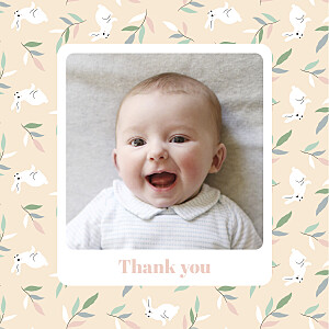 Bouncing bunny beige beige baby thank you cards Bouncing bunny beige beige baby thank you cards