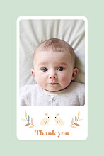 Baby Thank You Cards Liberty lapin (portrait) aqua Baby Thank You Cards Liberty lapin (portrait) aqua