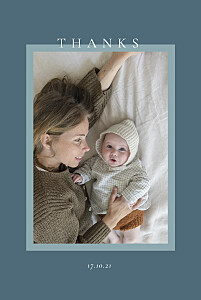 Pastel frame (4 pages) blue blue baby thank you cards Pastel frame (4 pages) blue blue baby thank you cards