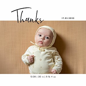 Candor (4 pages) green baby thank you cards 坦率(4页)绿色宝宝感谢卡