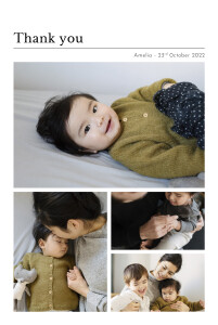 Baby Thank You Cards In print (multi-photo) (4 pages) white Baby Thank You Cards In print (multi-photo) (4 pages) white