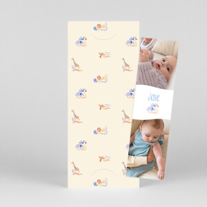 Baby Thank You Cards Savanna Parade (Bookmark) Beige