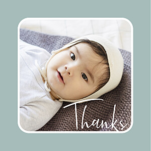 Bonbons (4 pages) green blue baby thank you cards Bonbons (4 pages) green blue baby thank you cards