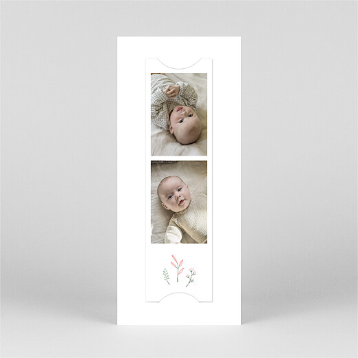 Baby Thank You Cards Pleasant pastures (bookmark) green pink - View 3