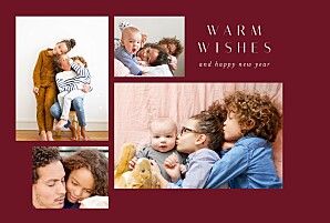 Candy floss (landscape) red modern christmas cards Candy floss (landscape) red modern christmas cards
