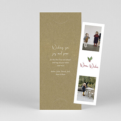 Christmas cheer (green) kraft beige christmas cards Christmas cheer (green) kraft beige christmas cards