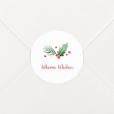 Winter holly christmas stickers Winter holly christmas stickers