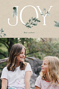 Joy white modern christmas cards Joy white modern christmas cards