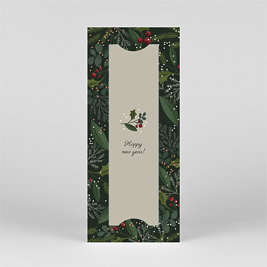 Christmas Cards Winter berries (bookmark) green - View 2