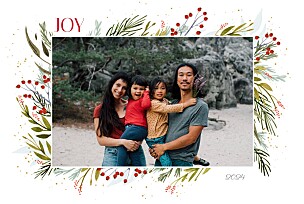 Merrily on high (4 pages) white botanical christmas cards Merrily on high (4 pages) white botanical christmas cards