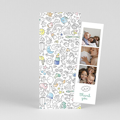Colour in! by omy (bookmark) colours white baby thank you cards Colour in! by omy (bookmark) colours white baby thank you cards