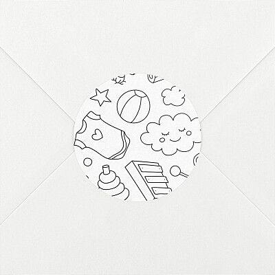 Colour in! by omy white baby stickers Colour in! by omy white baby stickers