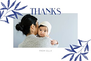 Evergreen bay (4 pages) landscape blue blue baby thank you cards Evergreen bay (4 pages) landscape blue blue baby thank you cards