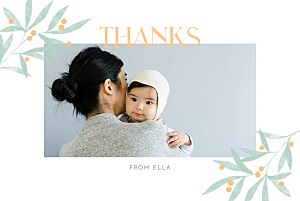 Evergreen bay (4 pages) landscape green green baby thank you cards Evergreen bay (4 pages) landscape green green baby thank you cards