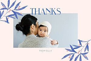 Evergreen bay (4 pages) landscape pink pink baby thank you cards Evergreen bay (4 pages) landscape pink pink baby thank you cards