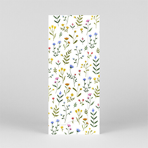 Baby Announcements Wildflowers (Bookmark) White - View 3