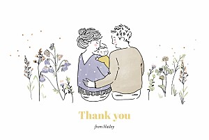 Rural life (4 pages) white yellow baby thank you cards Rural life (4 pages) white yellow baby thank you cards