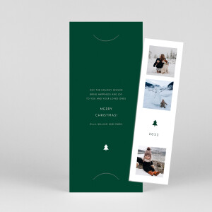 Christmas Cards Elegant sapling (bookmark) green Christmas Cards Elegant sapling (bookmark) green