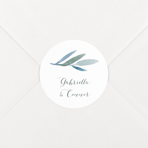 Wedding Envelope Stickers Moonlit Meadow White - View 1
