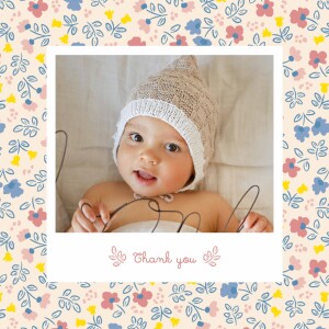Baby Thank You Cards Busy Lizzies Pink