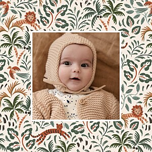 Jungle rhythm green baby announcements 丛林节奏绿宝宝公告