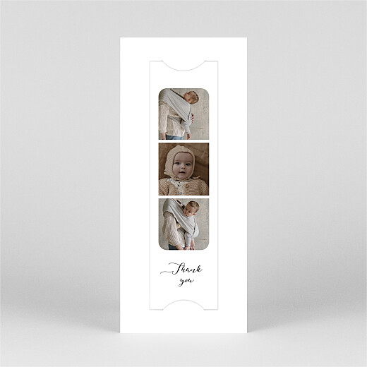 Baby Thank You Cards Tender Moments (Bookmark) White - View 2