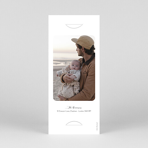 Baby Thank You Cards Tender Moments (Bookmark) White - View 4