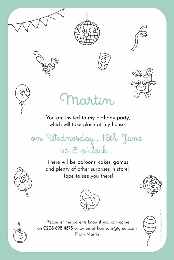 Kids Party Invitations Colour in! by omy white - Page 2