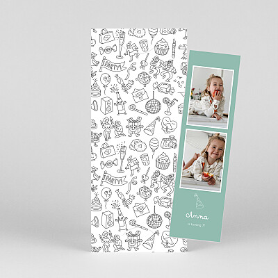 Colour in! by omy (bookmark) white kids party invitations Colour in! by omy (bookmark) white kids party invitations