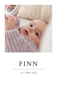 Precious moments (portrait) white baby announcements 珍贵时刻(肖像)白色婴儿公告