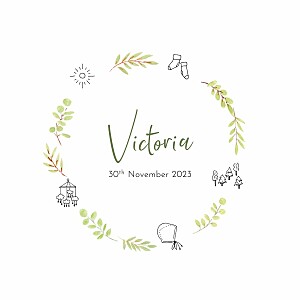 Botanical bliss (4 pages) green green baby announcements Botanical bliss (4 pages) green green baby announcements