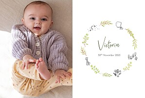 Botanical bliss (4 pages) green green baby announcements Botanical bliss (4 pages) green green baby announcements