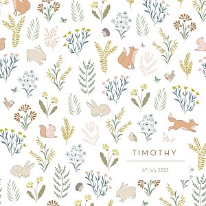 Woodland friends (4 pages) green green baby announcements Woodland friends (4 pages) green green baby announcements
