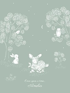 Bedtime story green small posters 睡前故事绿色小海报