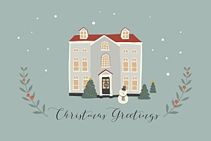 Twas the night... (4 pages) green green business christmas cards Twas the night... (4 pages) green green business christmas cards