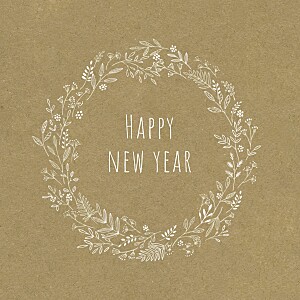 Holiday wreath kraft grey business christmas cards Holiday wreath kraft grey business christmas cards