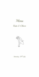 Wedding Menus Your Day, Your Way White