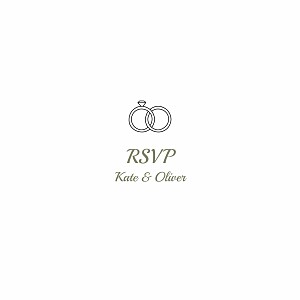 Your day, your way (square) white green rsvp cards Your day, your way (square) white green rsvp cards