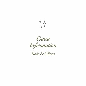 Your day, your way (square) white guest information cards Your day, your way (square) white guest information cards