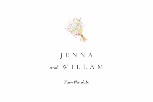 Save The Dates Your wedding in watercolour white - Front